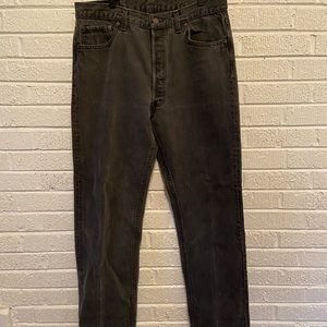 Vintage Levi 501 button fly high waisted black jeans